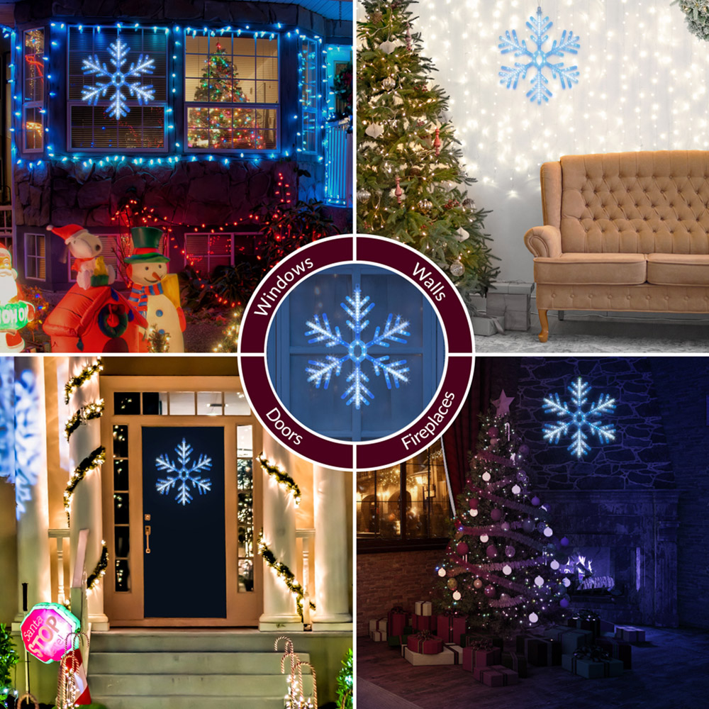 The Christmas Workshop Blue and White LED Snowflake Window Light Image 7