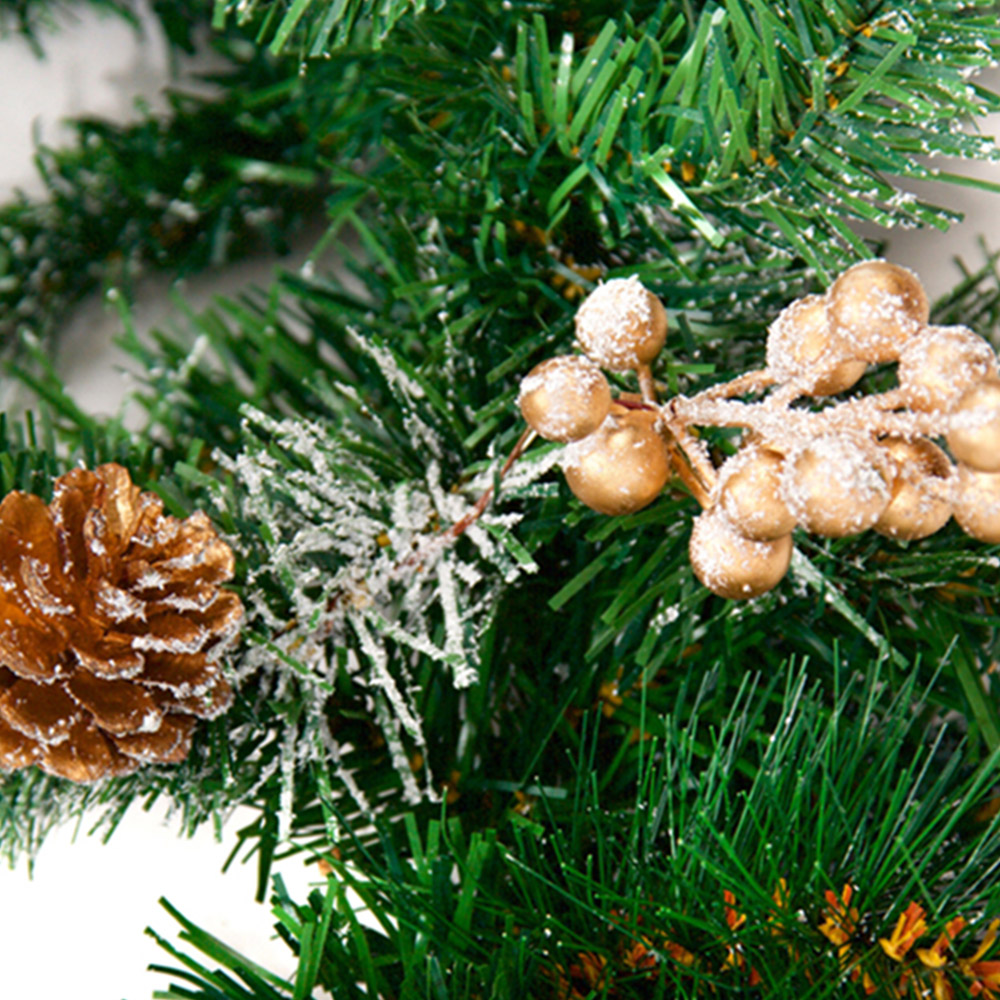 Best Artificial Gold Frosted Christmas Garland 180cm Image 5