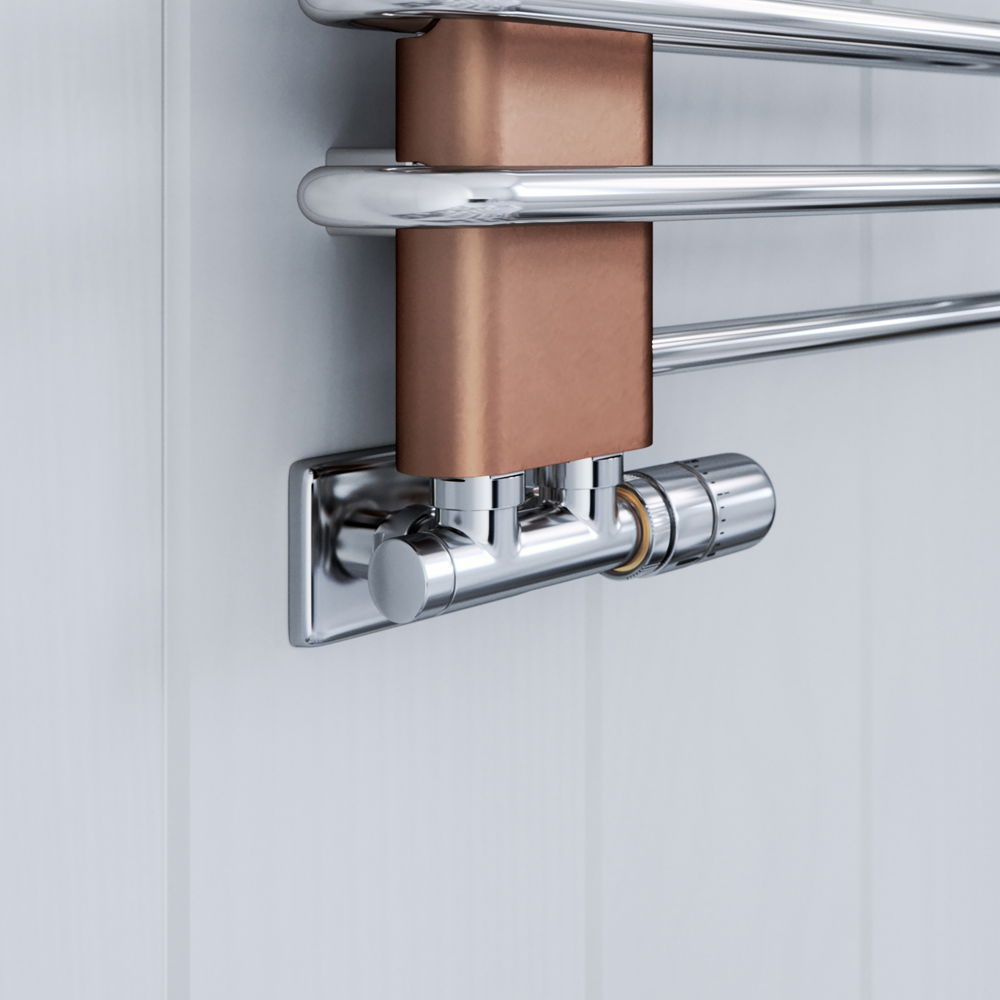 Terma Chrome Pipe Masking Set Integrated for 50mm Connections 70mm Image 7