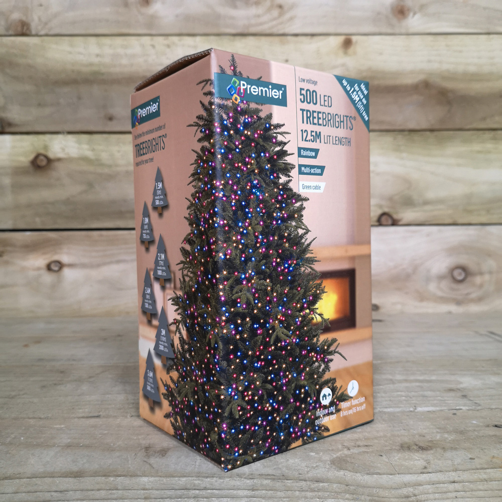 Premier TreeBrights 500 Rainbow LED Multi-Function Christmas String Light 12.5m Image 9