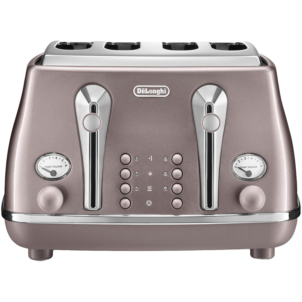 De'Longhi DL4308 Ice Pink Metallics 4 Slice Toaster Image 3