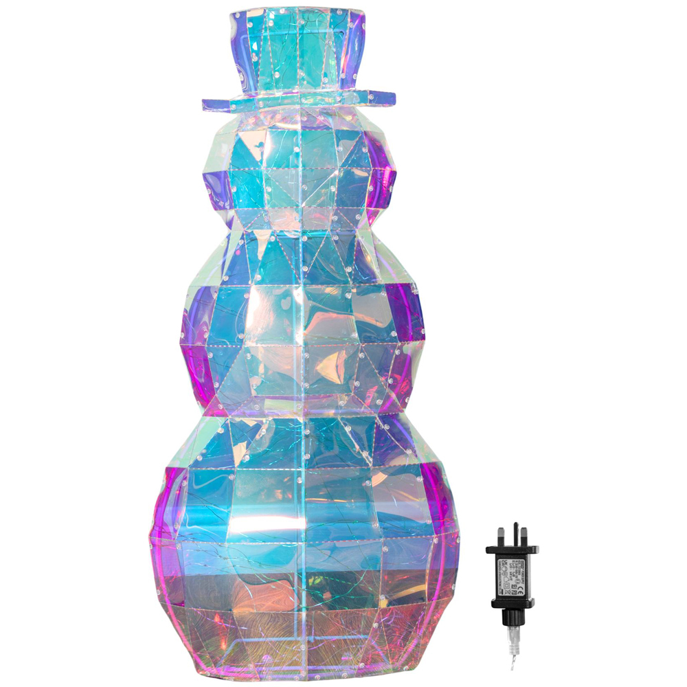 Samuel Alexander 400 White LED Iridescent Snowman Christmas Decoration 91cm Image 2