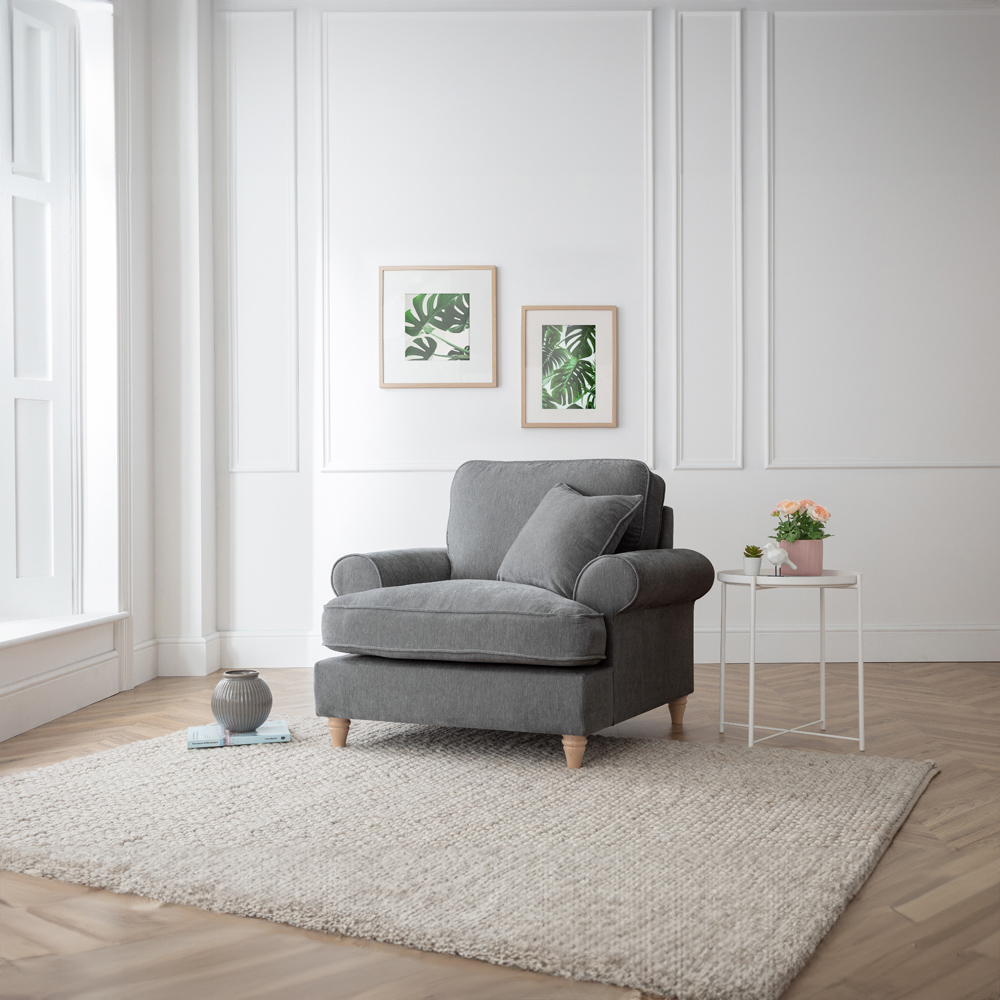 The Victoria Charcoal Armchair Image 4