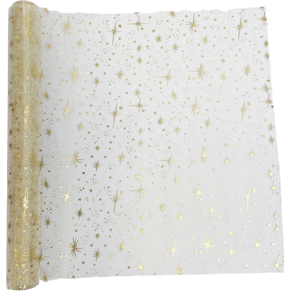 Christmas Foiled Organza Roll Image 7
