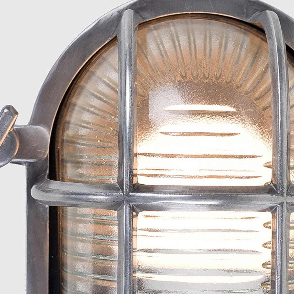 ValueLights Bow Polished Aluminium Outdoor Wall Bulkhead Light Image 3