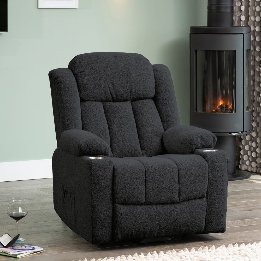 Artemis Home Redding Dark Grey Massage and Heat Dual Motor Electric Lift Assist Recliner Chair Image 4