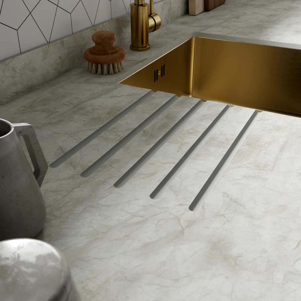 Zenith Pokhara Marble Laminate Kitchen Breakfast Bar 3000 x 950 x 12.5mm Image 2
