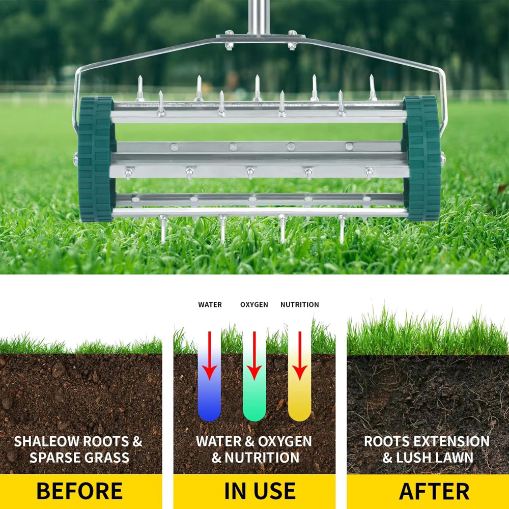 AMOS Manual Rolling Lawn Aerator Image 5