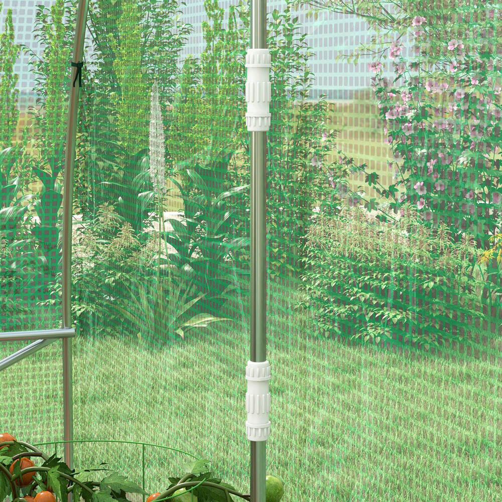 Outsunny Green PE Cover 3 x 2m Walk In Greenhouse with Sprinkler System Image 4