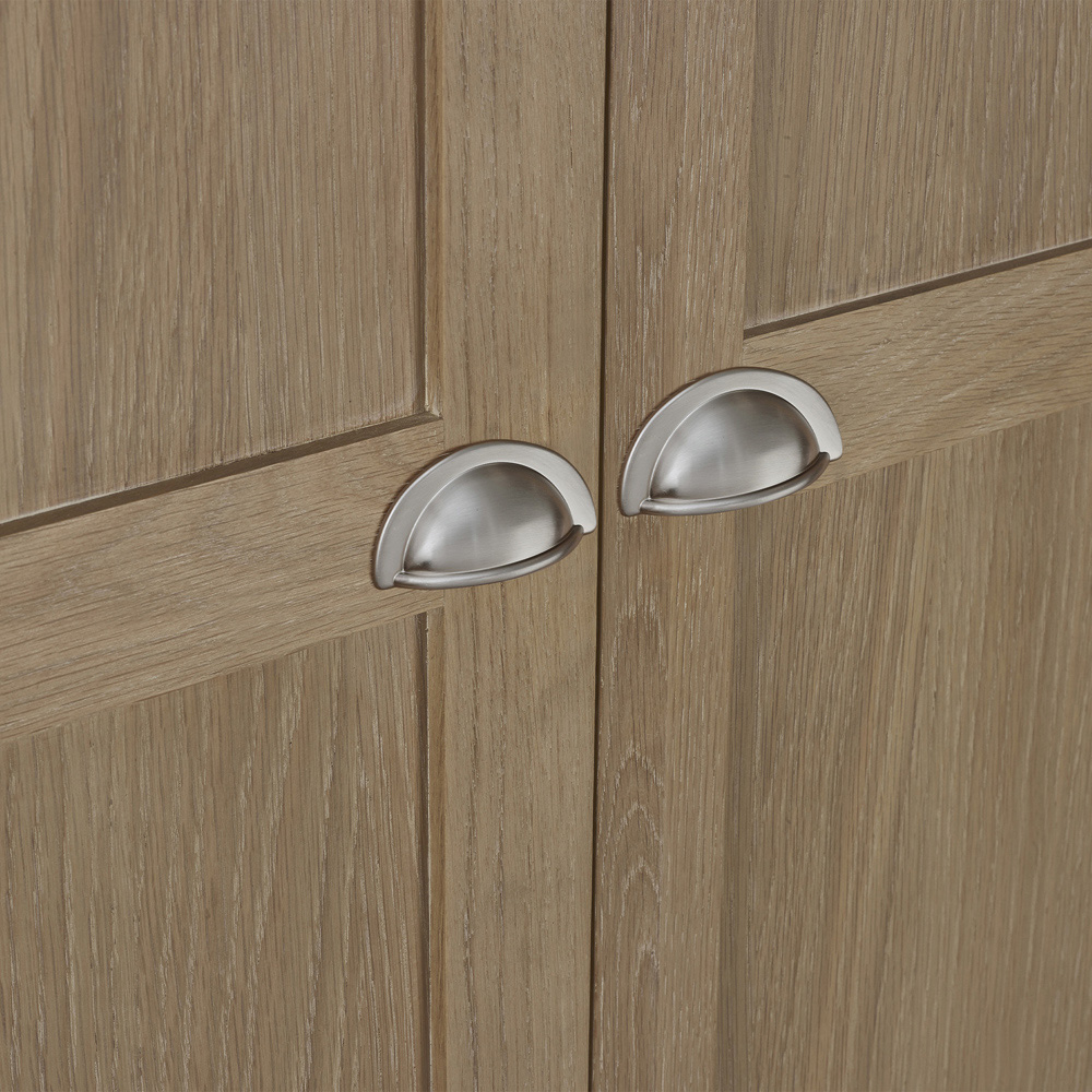 Julian Bowen Memphis 2 Door Single Drawer Limed Oak Wardrobe Image 8