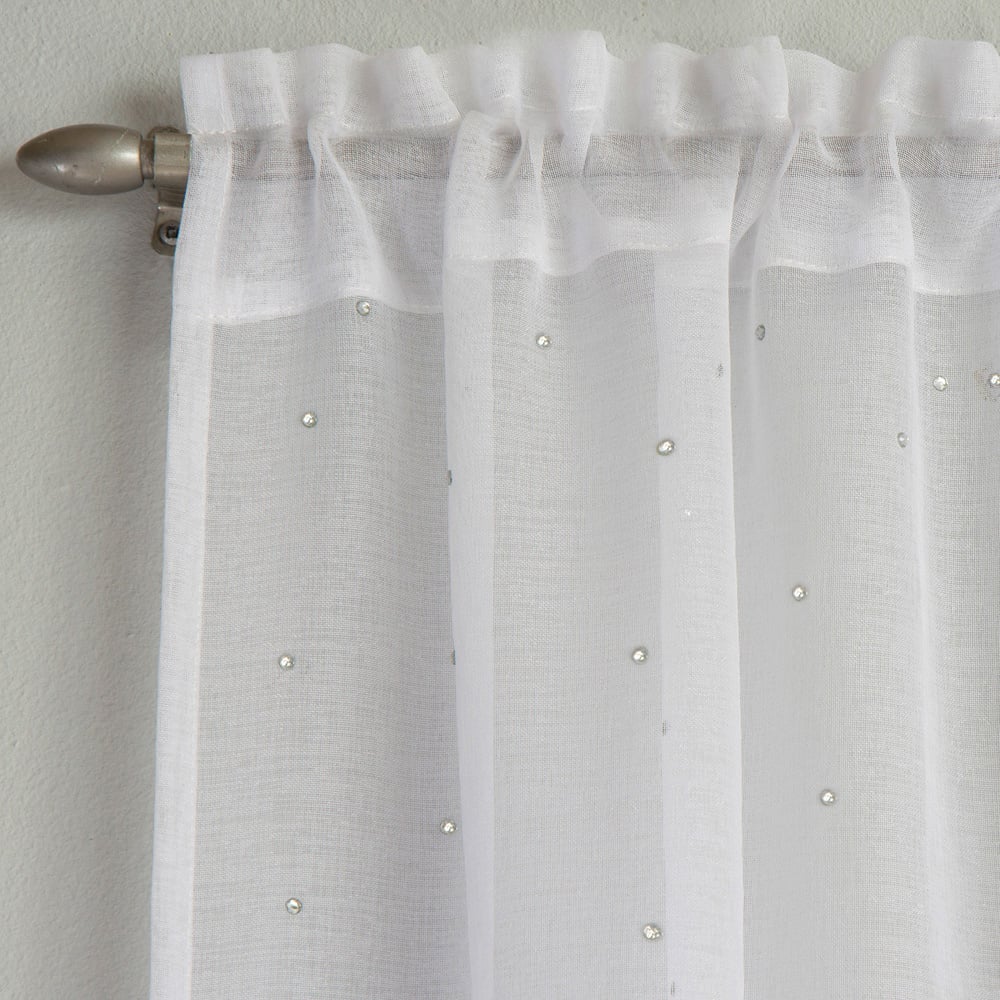 White Jewel Voile Curtain 122 x 140cm Image 2
