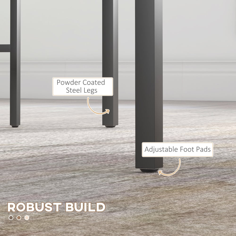 Portland 4 Seater Dining Set with Bench Grey Image 5