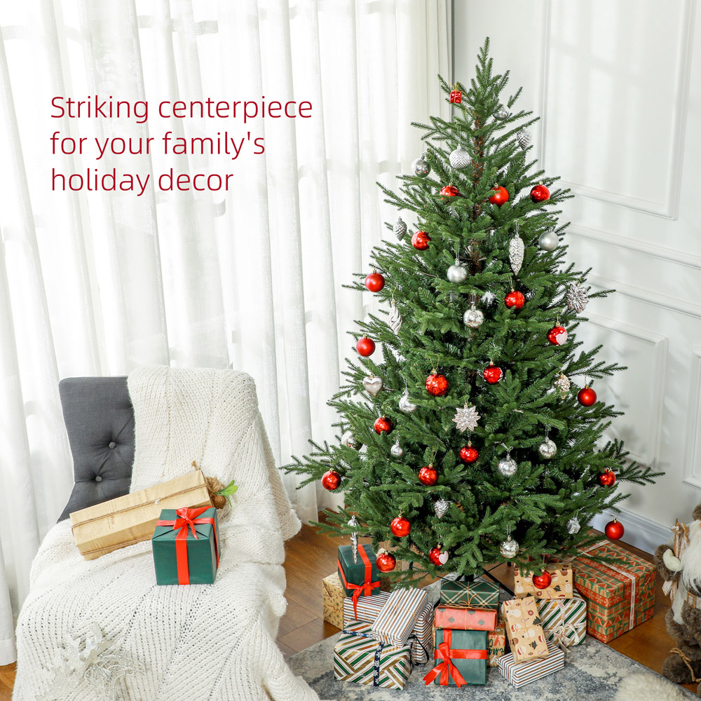 Everglow Green Realistic Artificial Christmas Tree 6ft Image 4