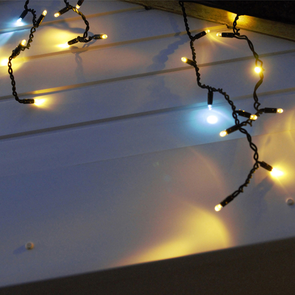 Eagle Connect 300 Warm White LED White Icicle Light 12m Image 3