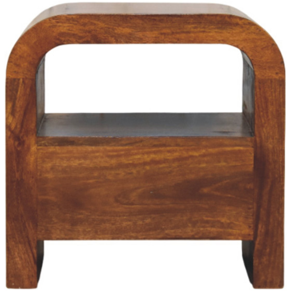 Artisan Furniture Darcy Chestnut Single Drawer Single Shelf Solid Wood Nightstand Image 6