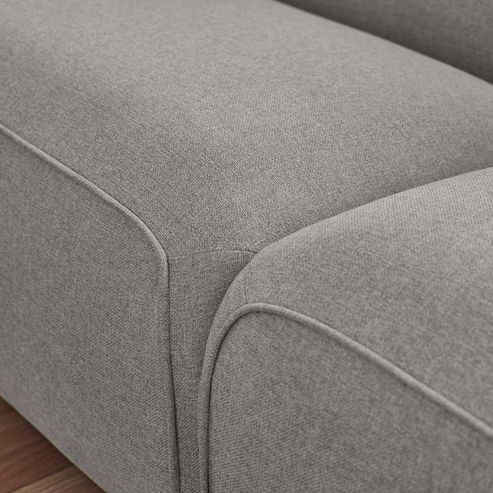 Furniturebox Peyton 3 Seater Taupe Recycled Polyester Sofa Image 2