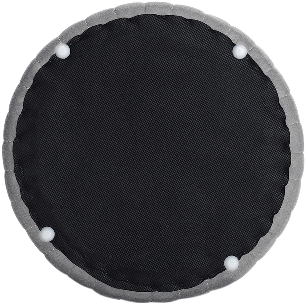 Living and Home Grey Pouffe Ottoman Image 4