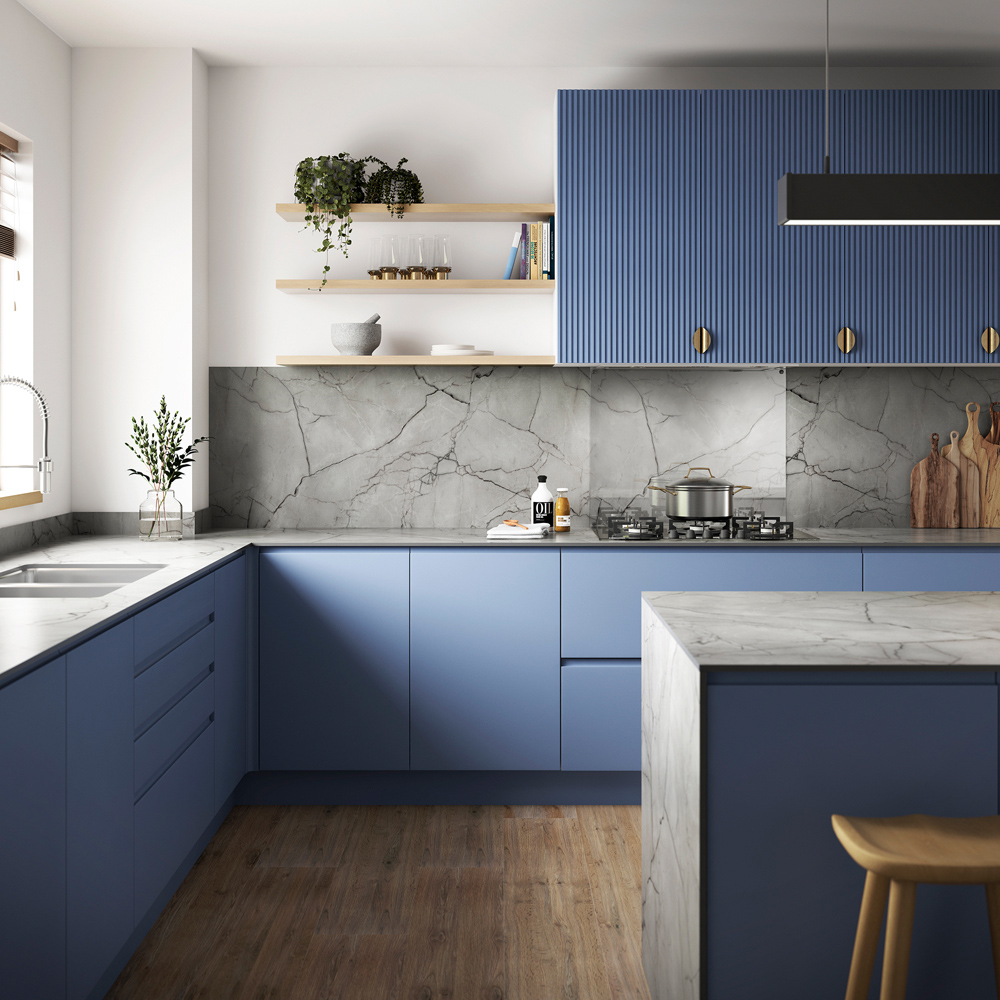 Zenith 0.9cm Marmo Grigio Laminate Kitchen Backsplash 300 x 60cm Image 6