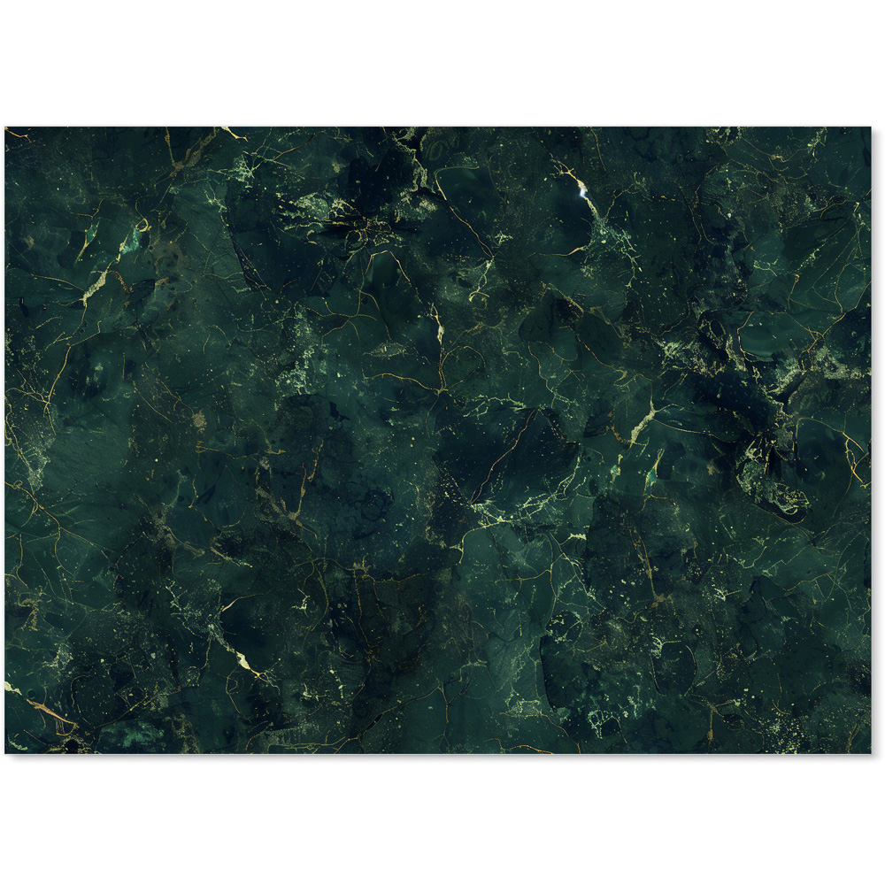 Warren Reed Designer Deep Green Quartz Effect Glass Kitchen Splashback 65 x 90cm Image 2