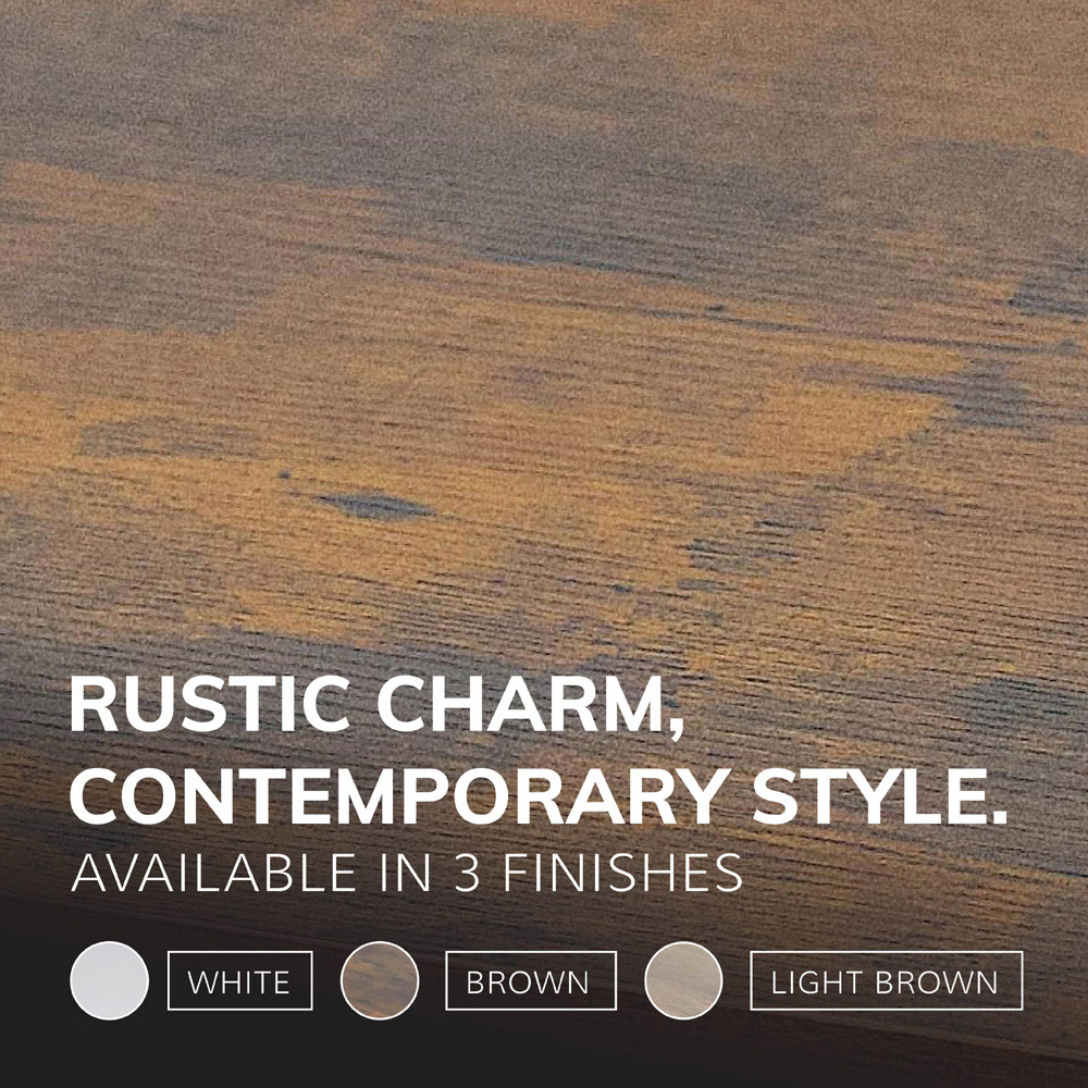 House of Home Computer Desk Rustic Dark Brown and Black Image 5