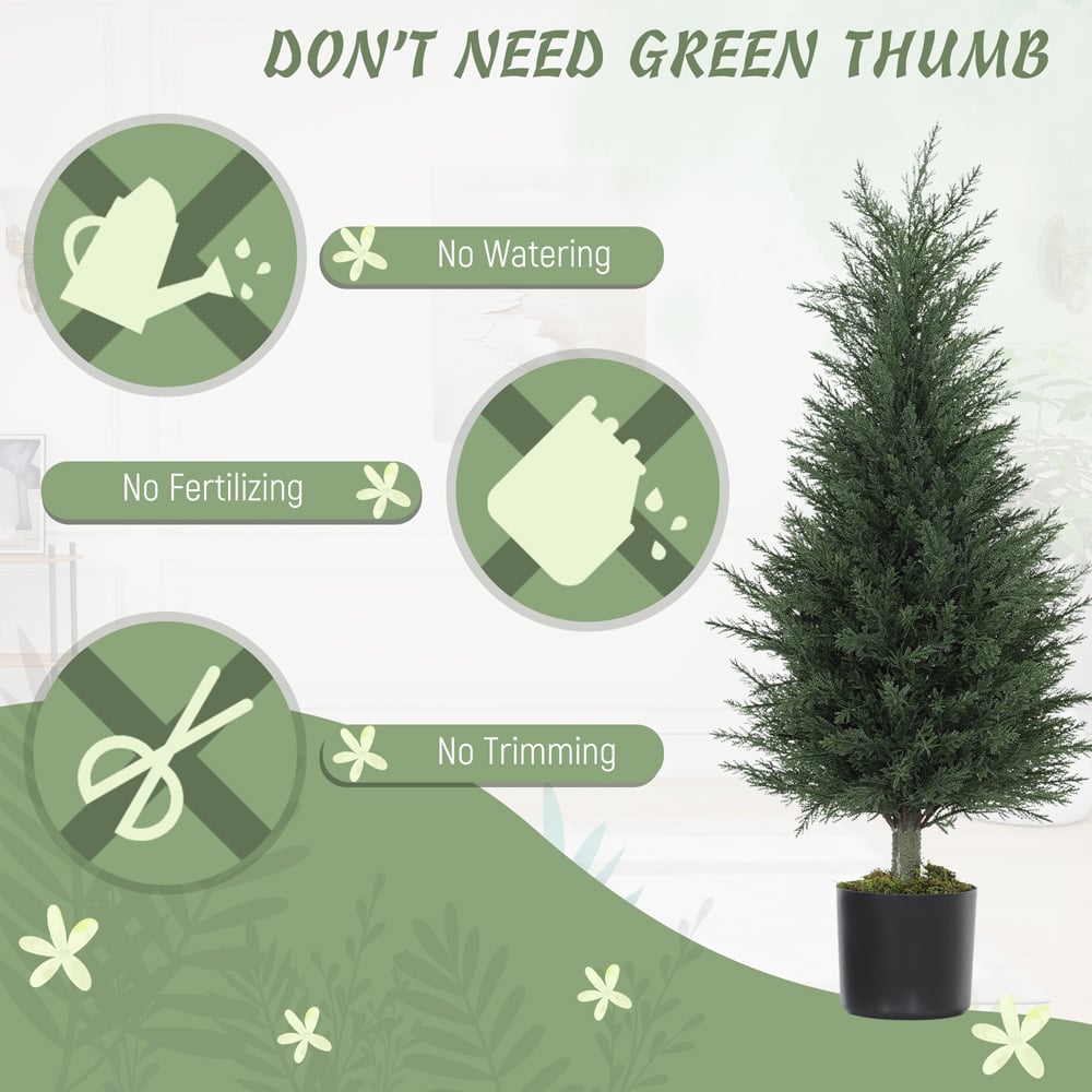 Portland Artificial Cypress Plant in Pot 90cm 2 Pack Image 7