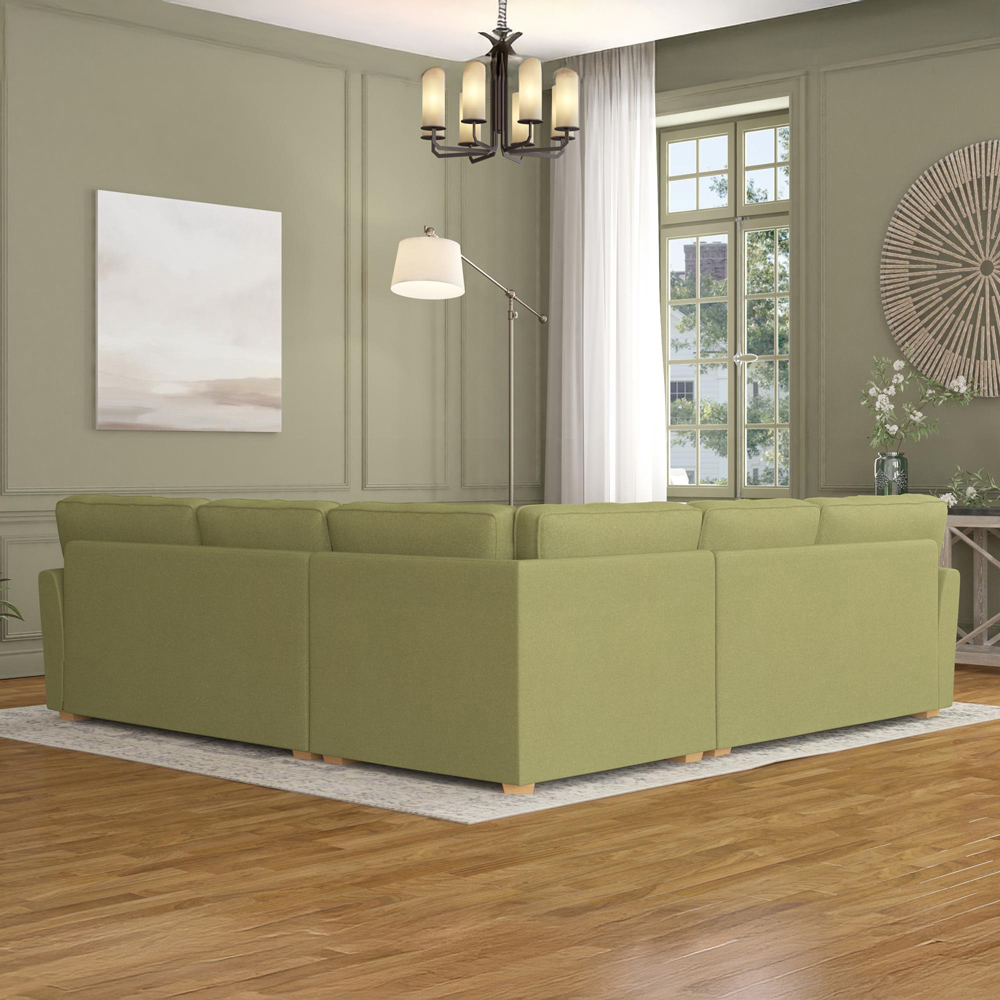 Wendleberry 4 Seater Venice Olive Fixed Back Corner Sofa Image 6