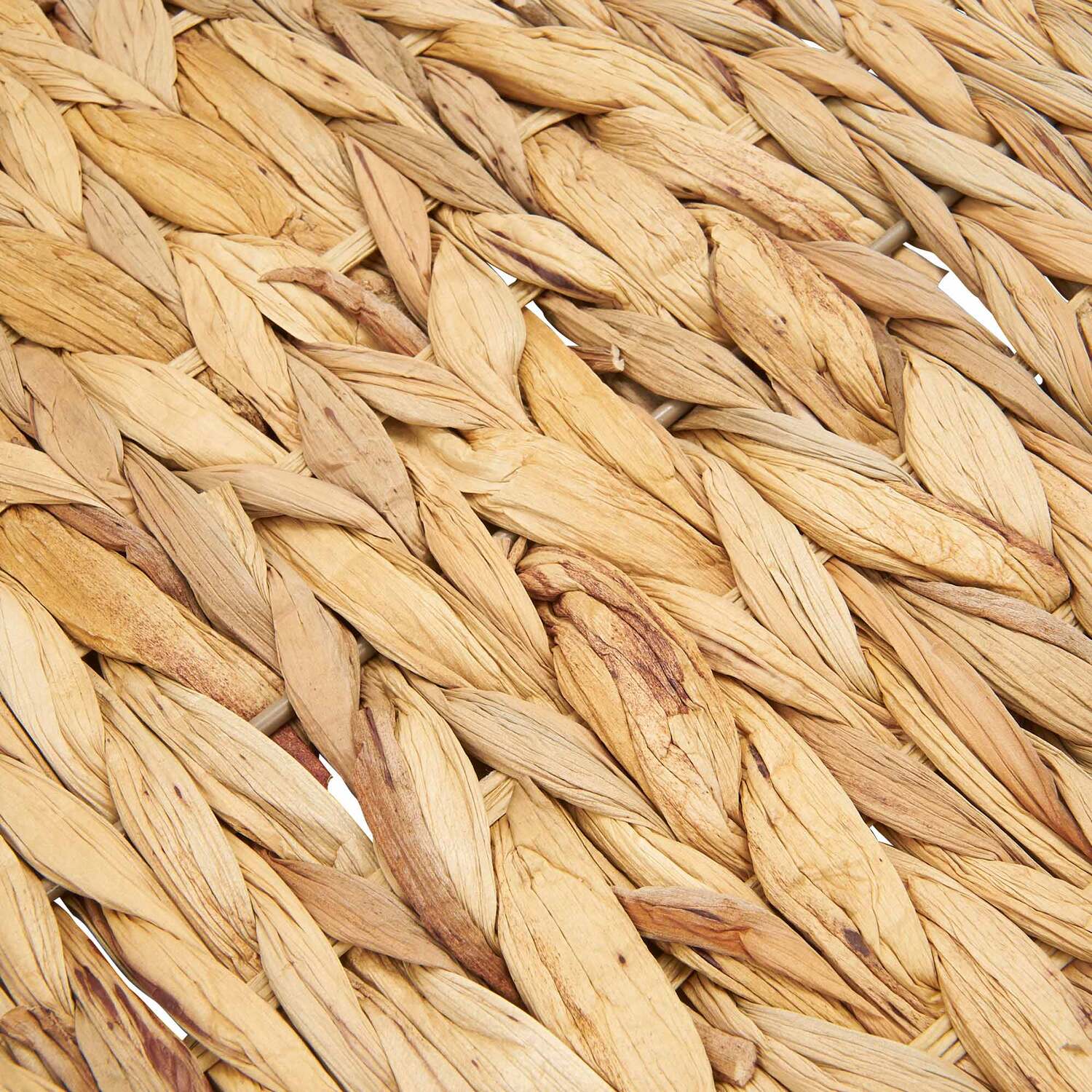 Pack of 2 Rectangular Water Hyacinth Placemats - Brown Image 4