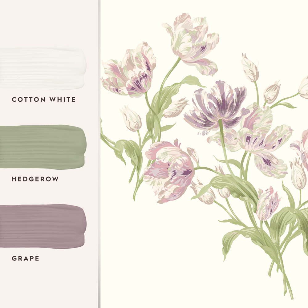 Laura Ashley Gosford Grape Mural Matt Wallpaper Image 2