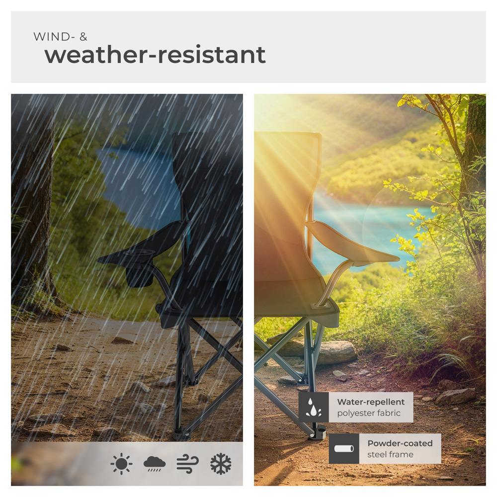 tectake Set of 4 Foldable Camping Chair Image 7