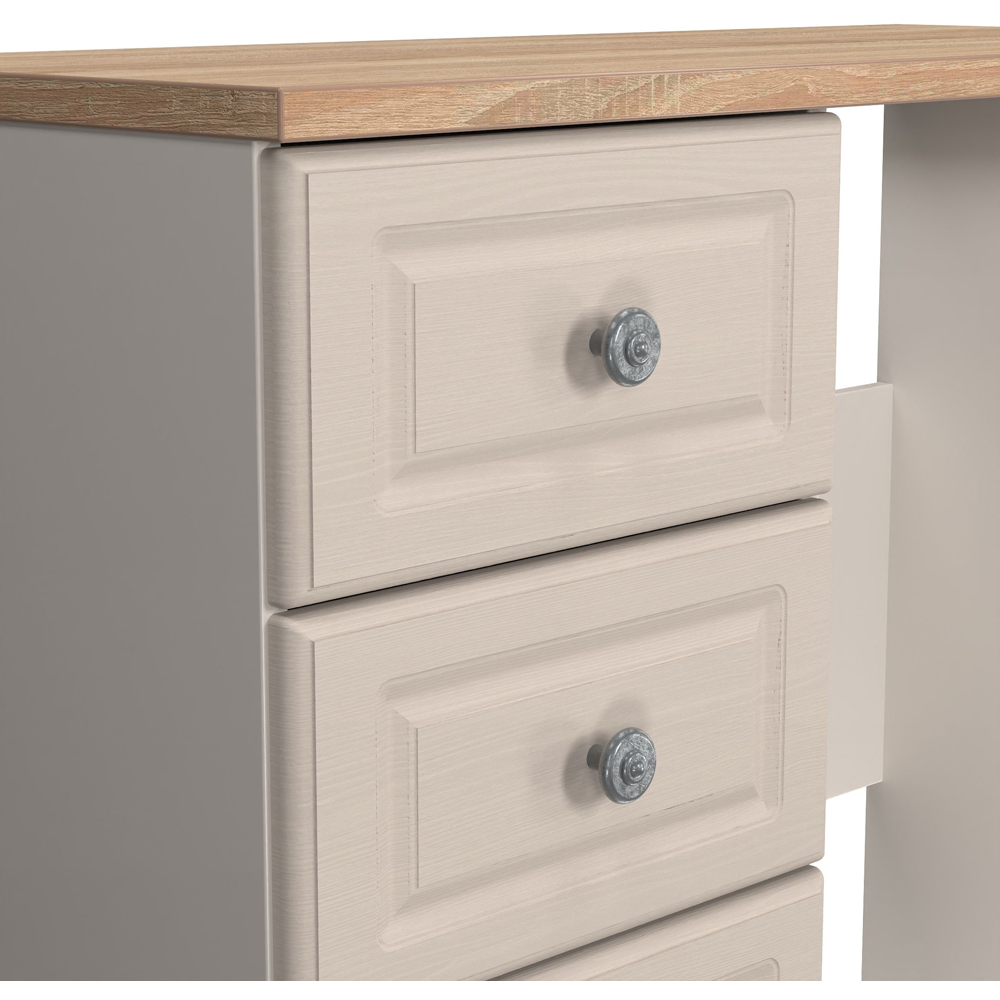 Crowndale Norfolk 3 Drawer Kashmir Ash and Bardolino Oak Vanity Dressing Table Ready Assembled Image 6