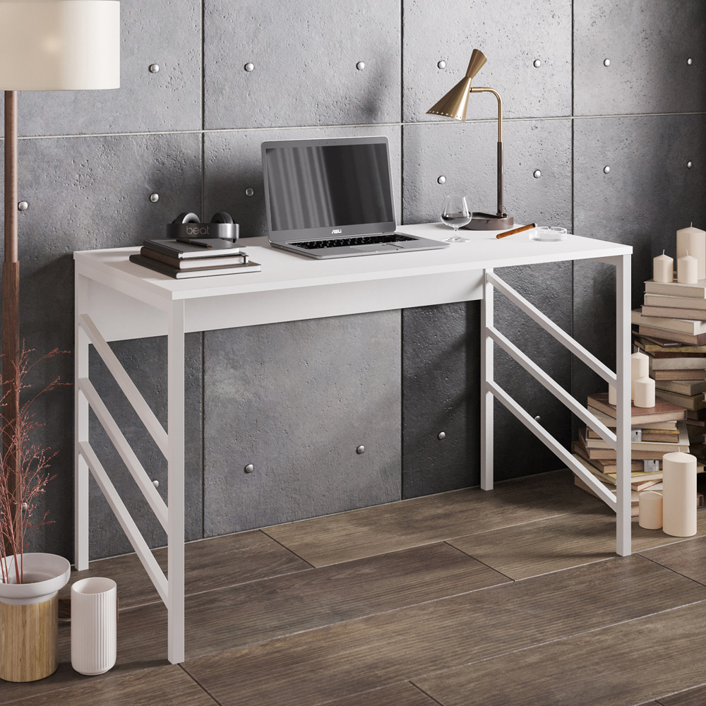 Decorotika Tuna Modern Study Desk White Image 4
