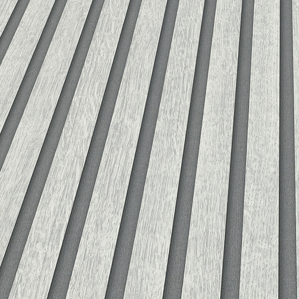 Erismann Acoustic Panel Wood Slat Grey Wallpaper Image 1