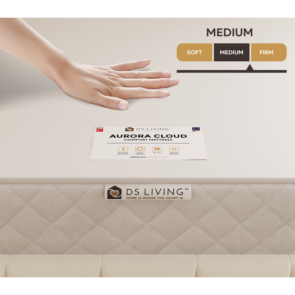 DS Living Aurora Eclipse Double Bonnell Spring Mattress with Reflex Foam Layers Image 5