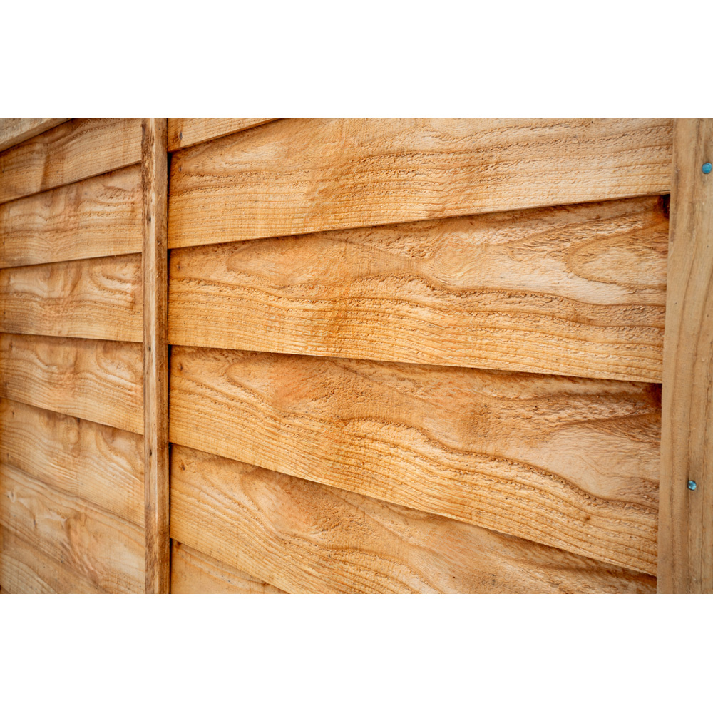 Forest Garden 6 x 3ft Golden Brown Heritage Lap Fence Panel Image 3