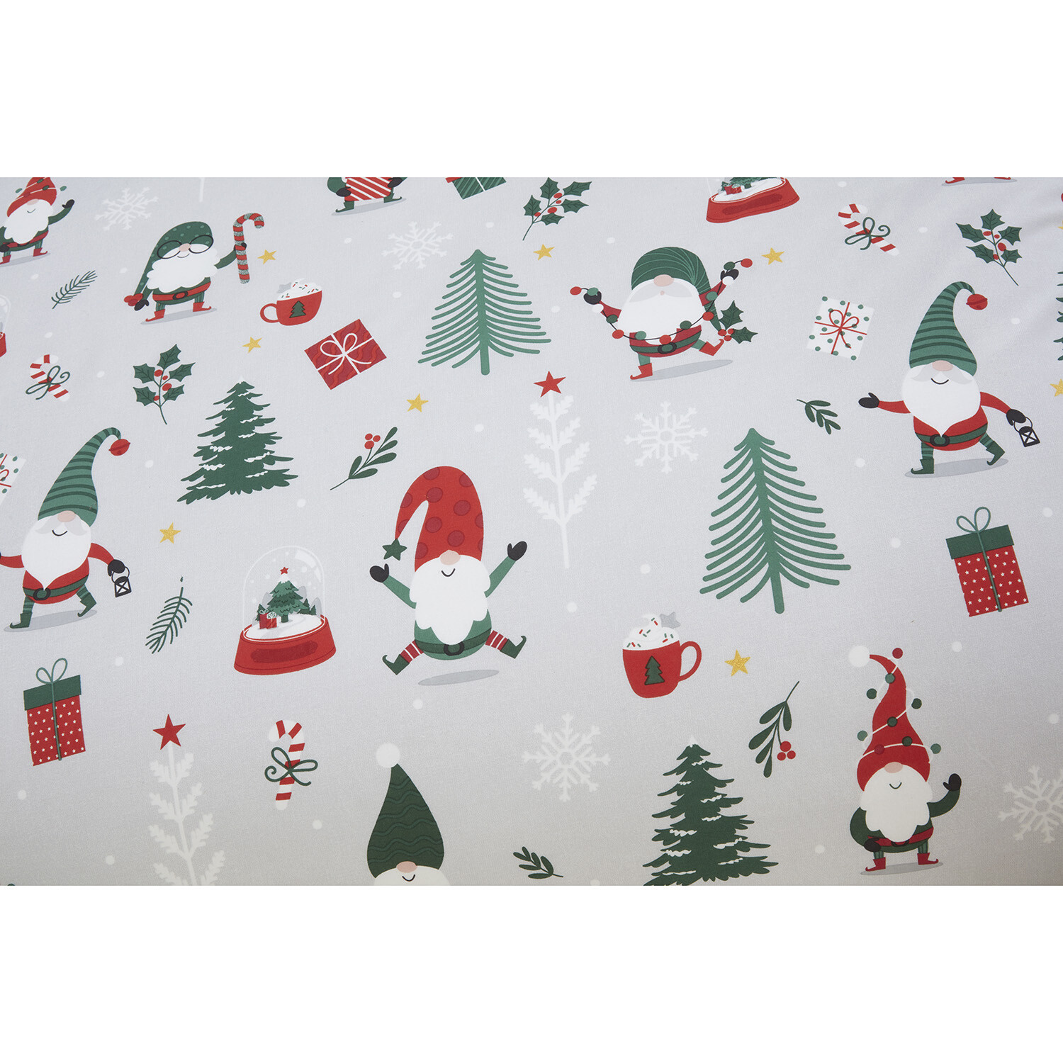 Christmas Gonks Duvet Cover and Pillowcase Set - Grey / Double Image 5