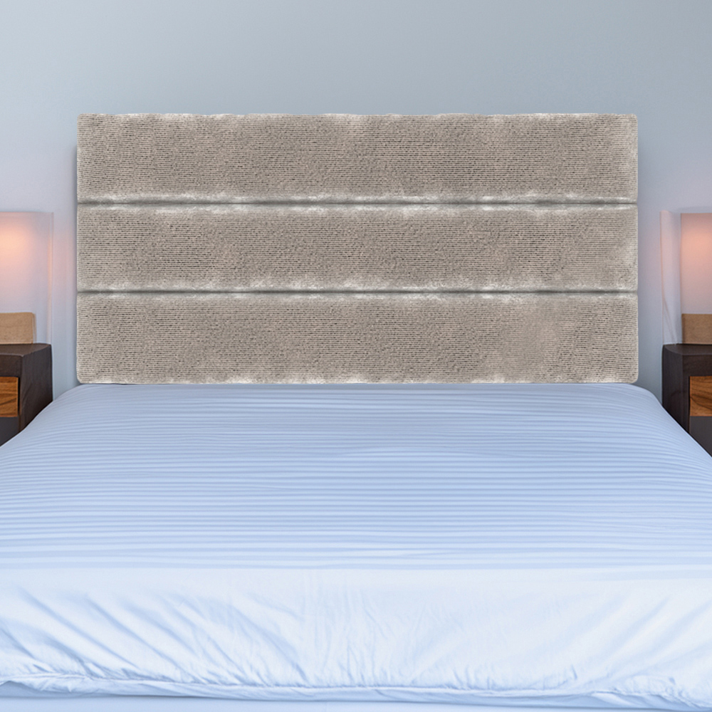 Bedmaster Milan Small Double Silver Chenille Lined Headboard Image 1