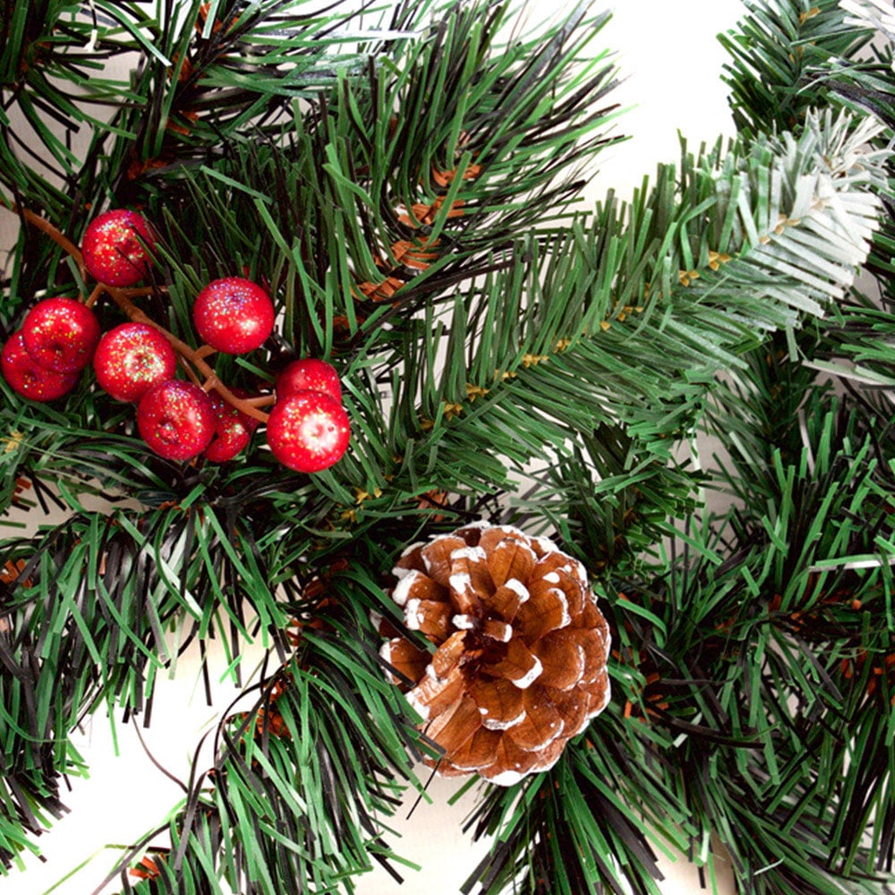 Best Artificial Frosted Deluxe Christmas Garland with Pine and Spruce Tips 270cm Image 6