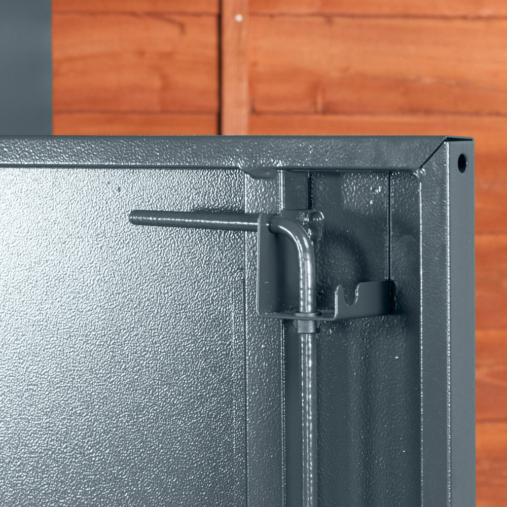 Asgard Access E Plus 8 x 4ft Double Door Cream Bike Storage Shed Image 6