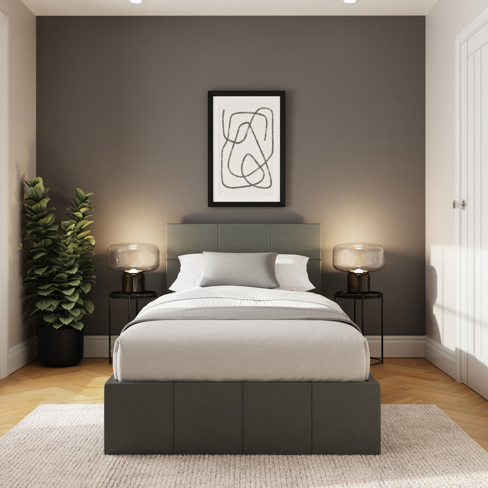 GFW Single Grey End Lift Ottoman Bed Image 8