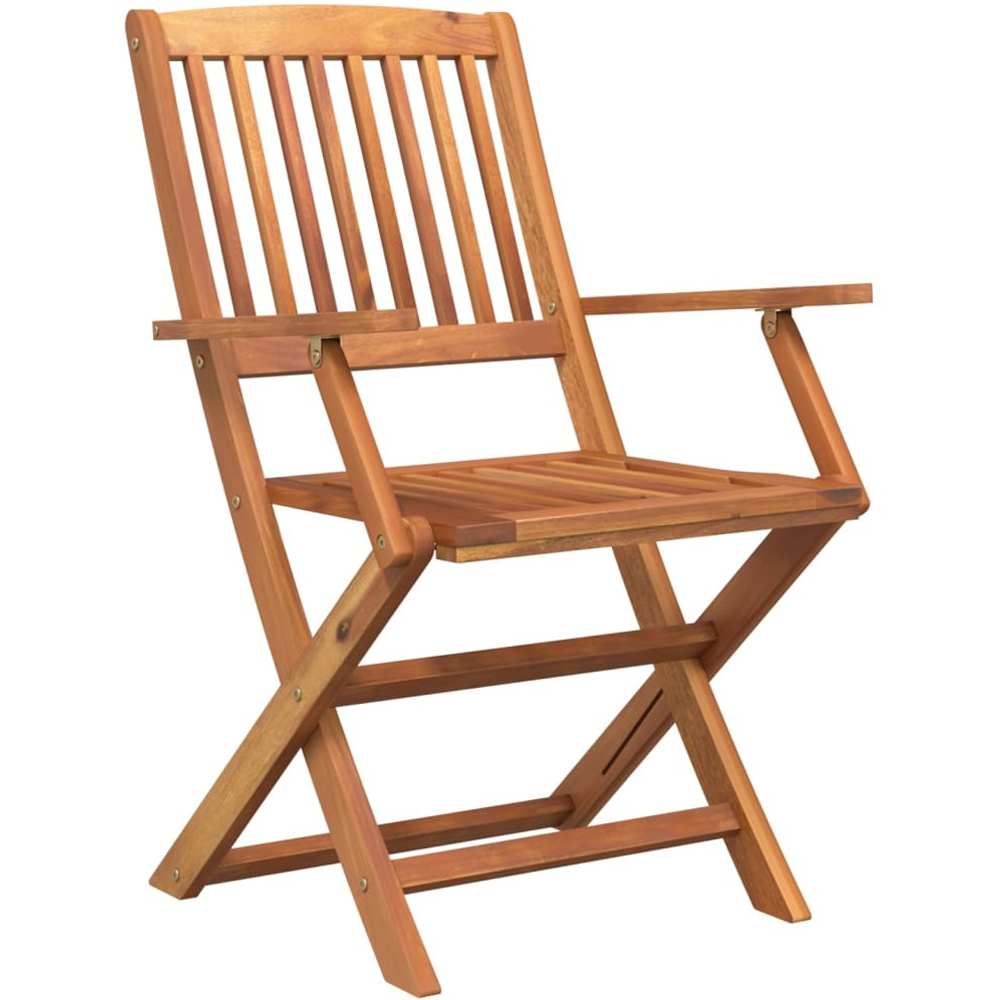 Walplus 4 Seater Solid Wood Acacia Garden Dining Set Image 4