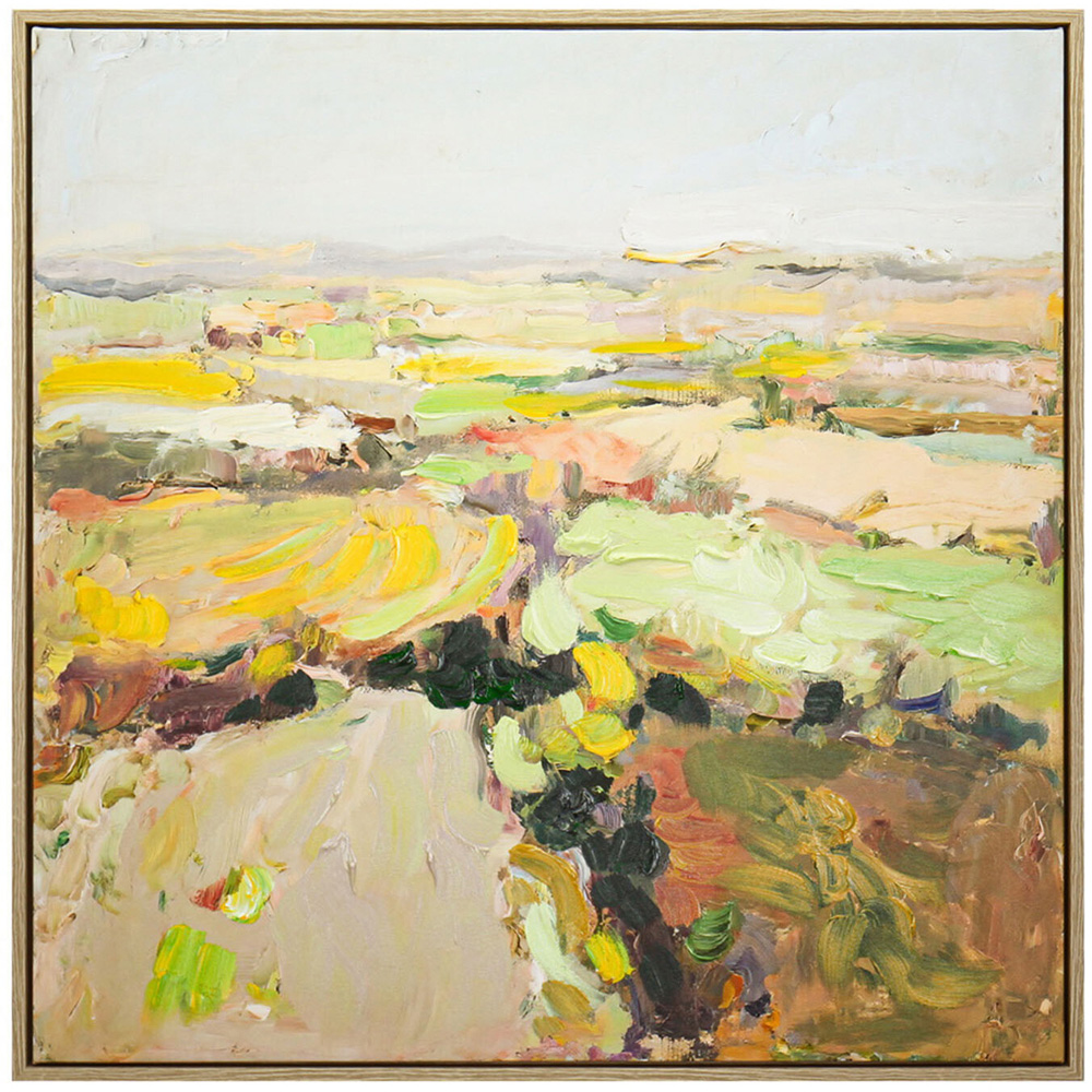 Hand-Painted Abstract Landscape Framed Wall Art Image 5
