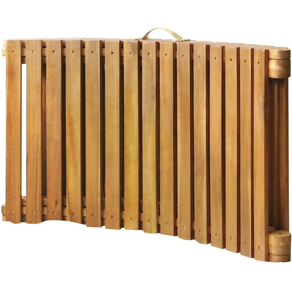 Garden Gear Morgan Acacia Sun Lounger with Grey Cushion Image 3