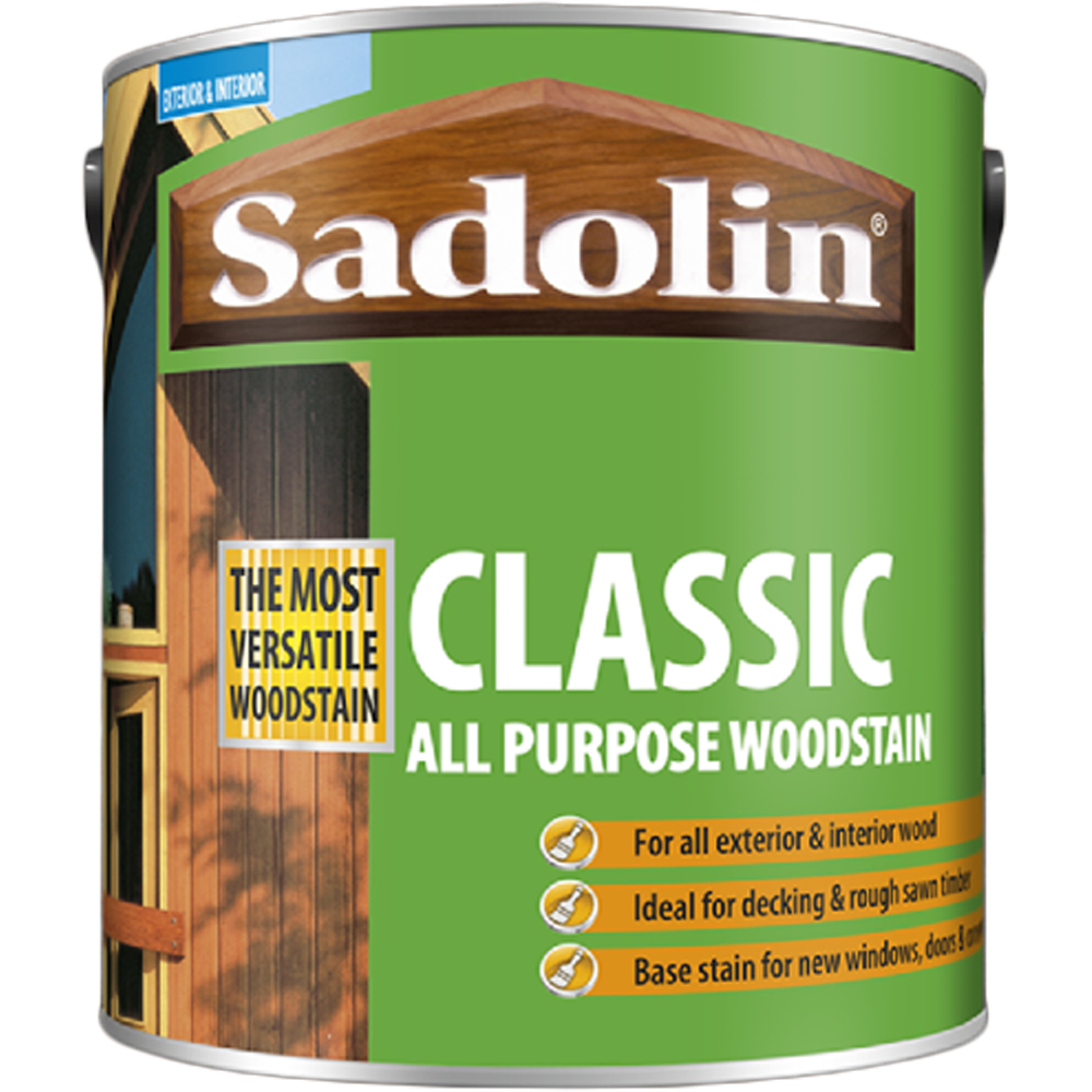 Sadolin Classic Teak All Purpose Matt Finish Woodstain 2.5L Image 2