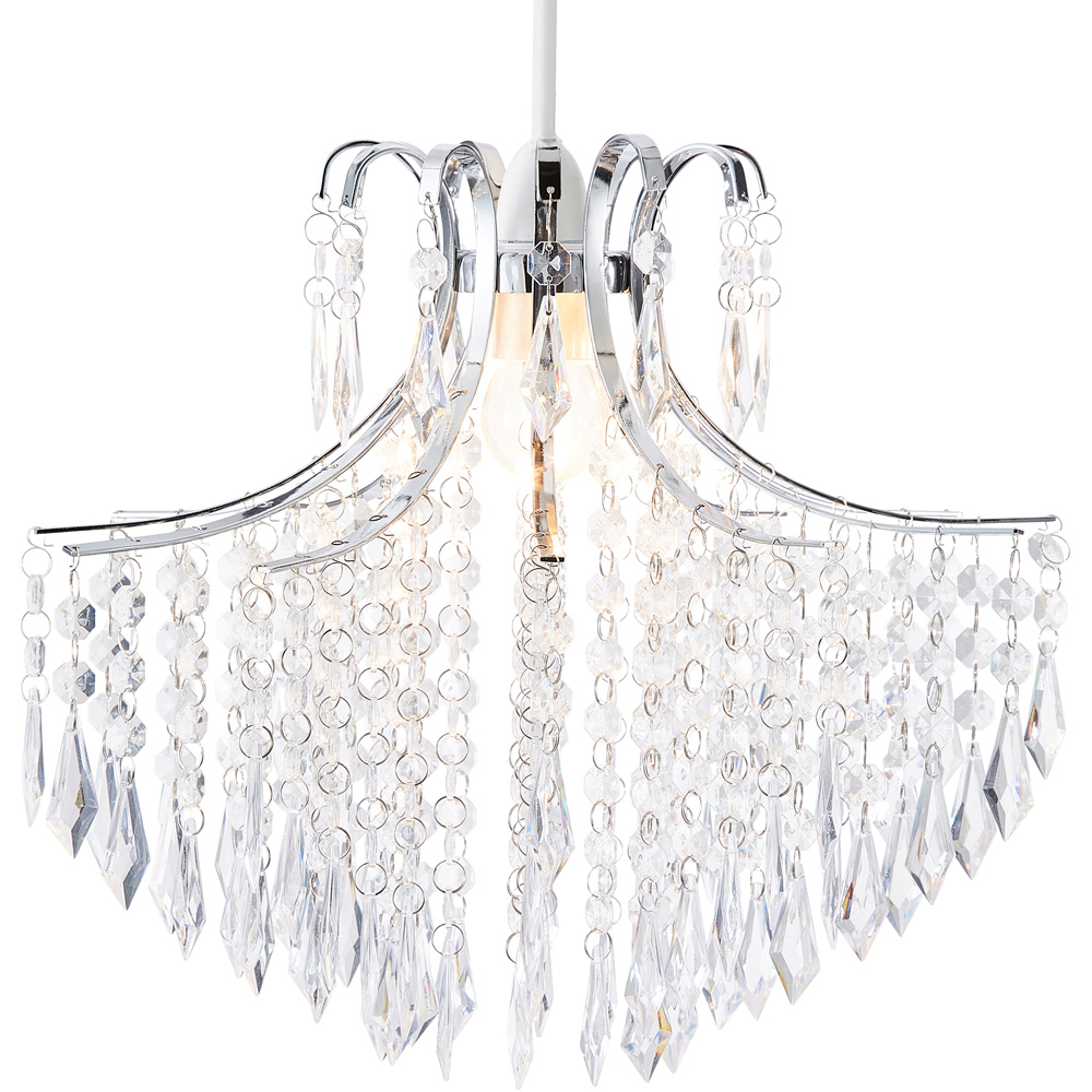 Glow Easyfit Clear Waterfall Droplet Ceiling Light Image 3