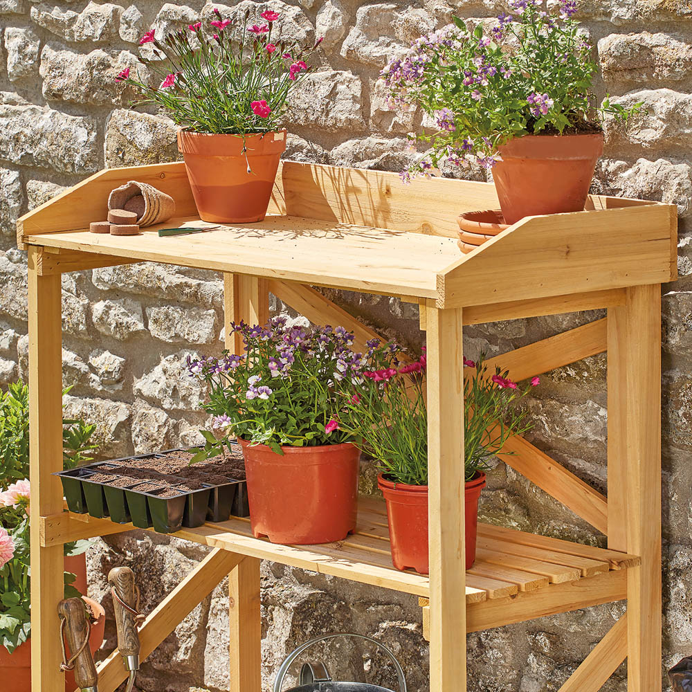 Garden Gear 2 Tier Wooden Potting Bench Image 4