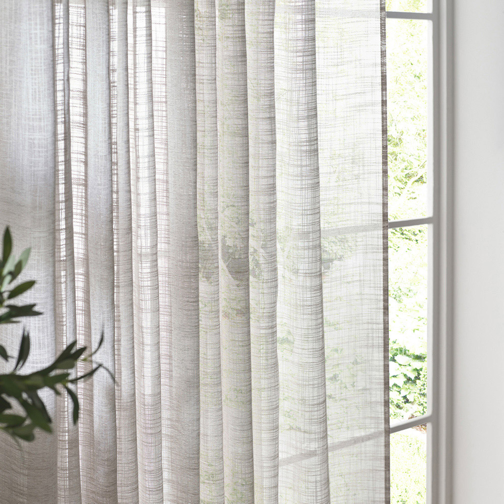 Yard Cirrus Sheer Tab Top Grey Curtain Panel 250 x 290cm Image 4