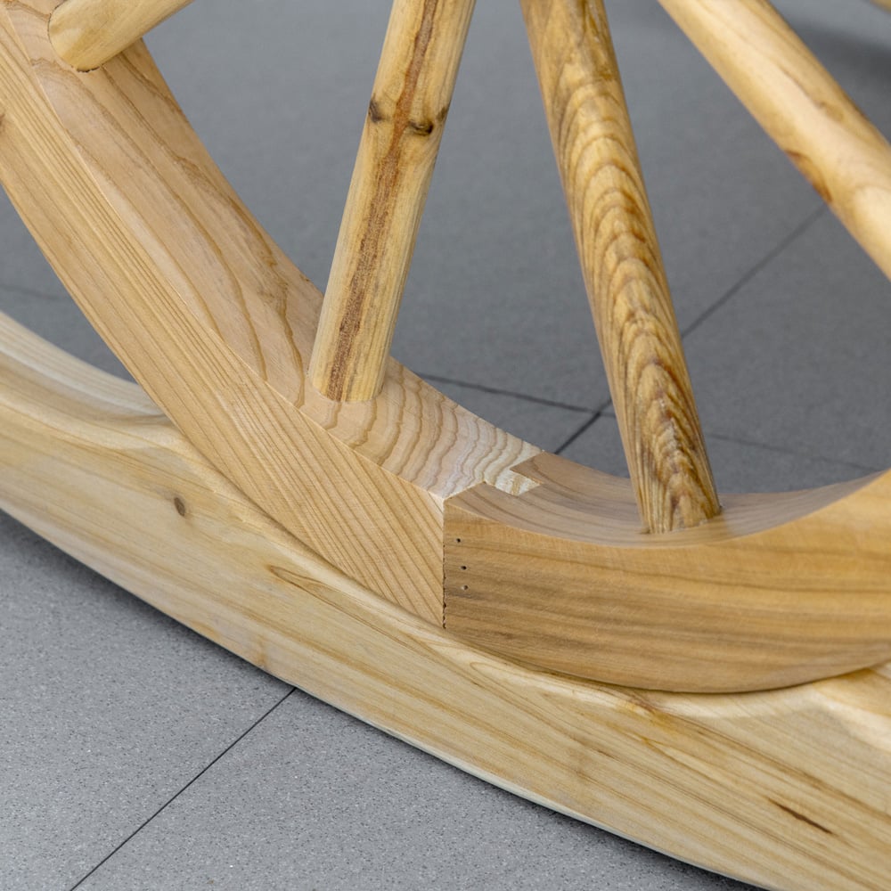 Outsunny Natural Adirondack Rocking Chair Image 3