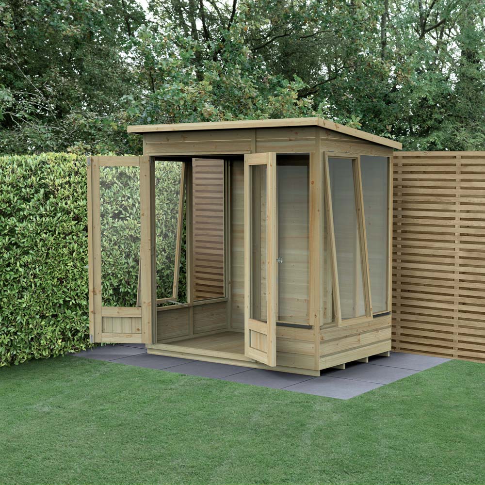 Forest Garden Beckwood 6 x 4ft 2 Opening Pent Summerhouse Image 6