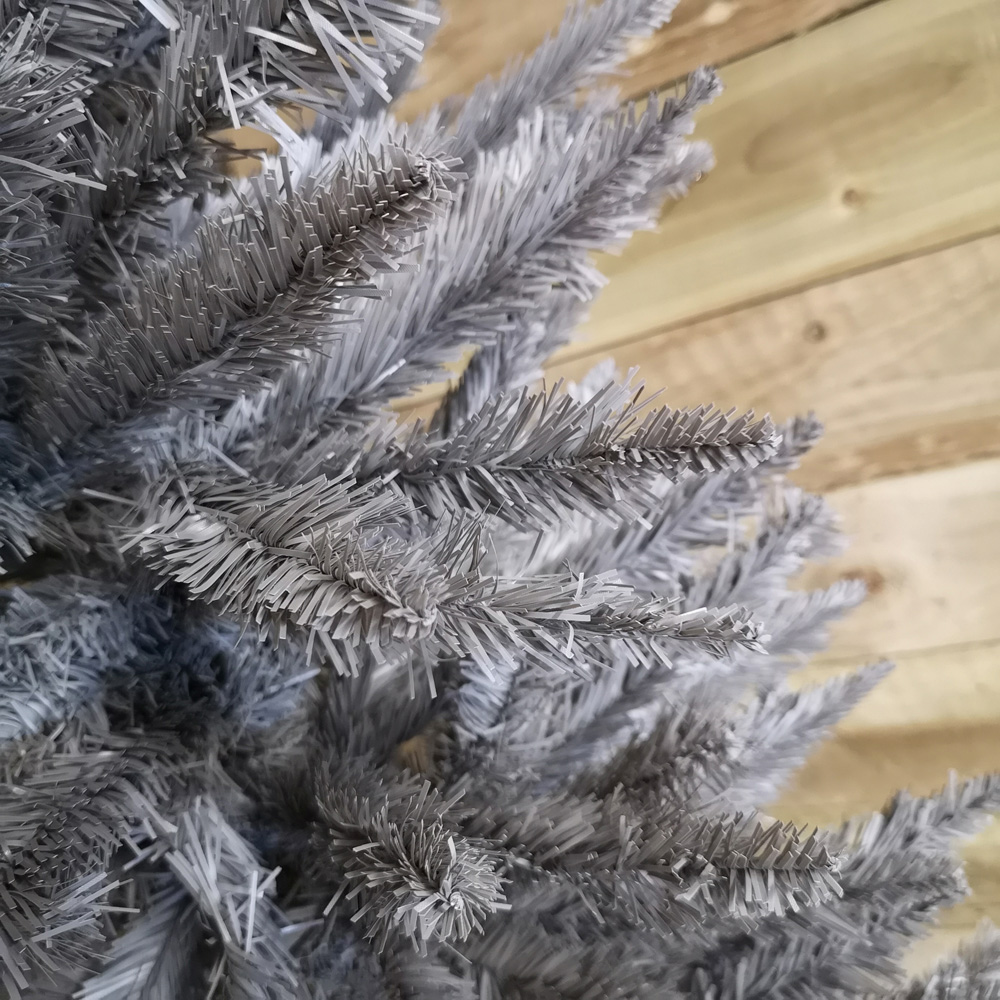 Samuel Alexander Grey Wrapped Pencil Pine Artificial Christmas Tree with 460 Tips 8ft Image 6
