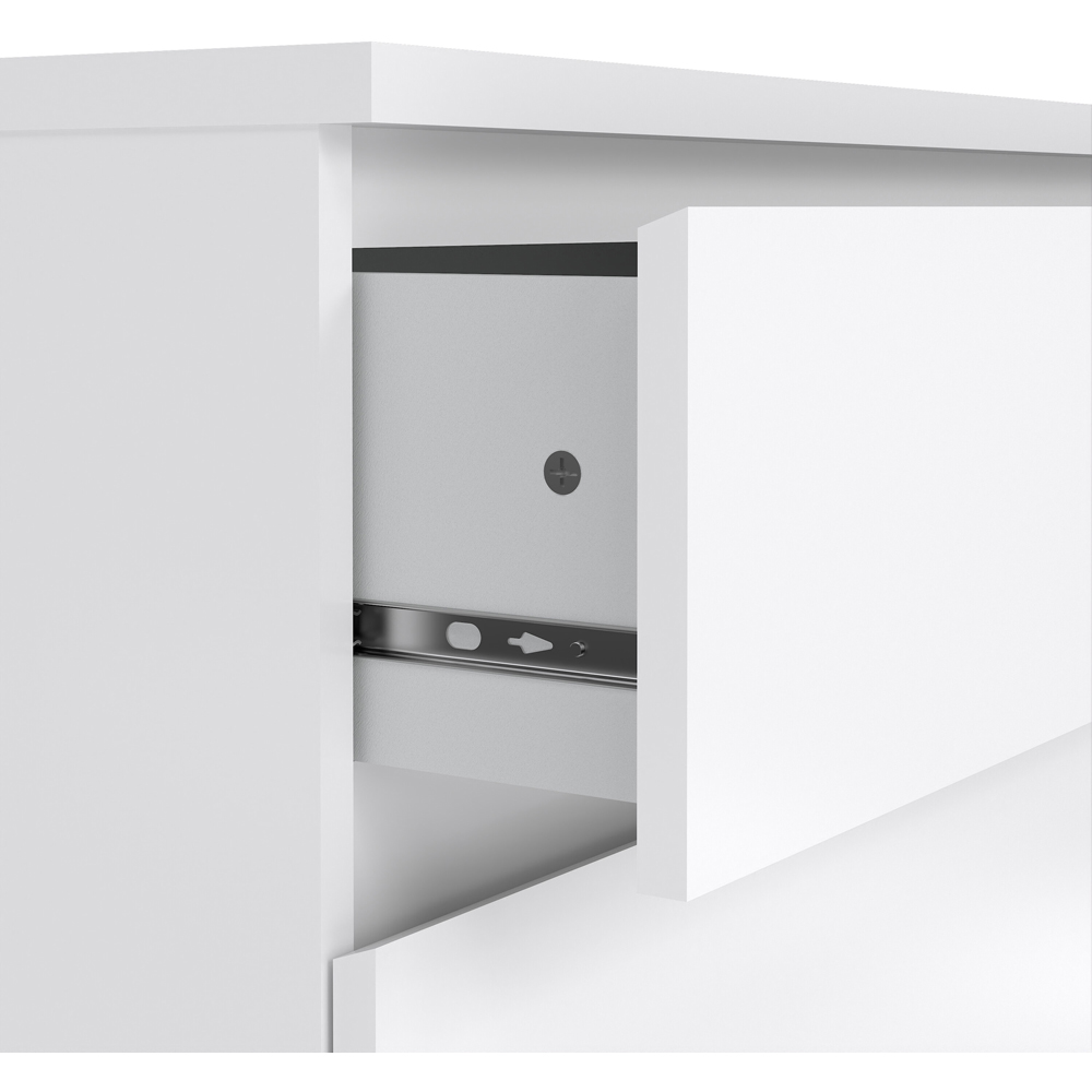 Florence 3 Drawer White High Gloss Chest of Drawers Image 5